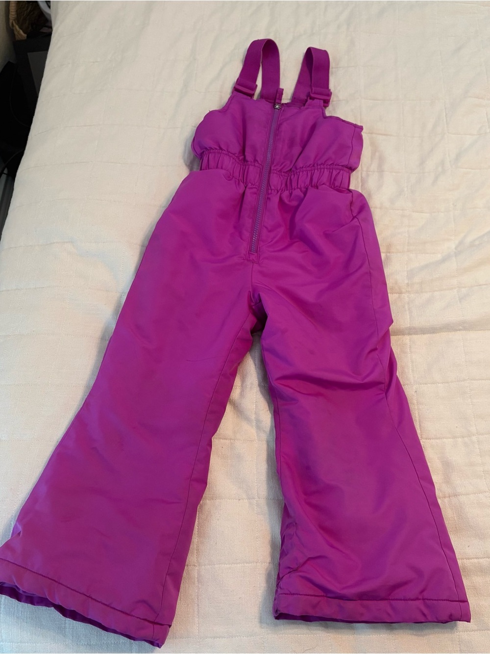 Kids Bright Magenta Snow Ski Bib Pants
